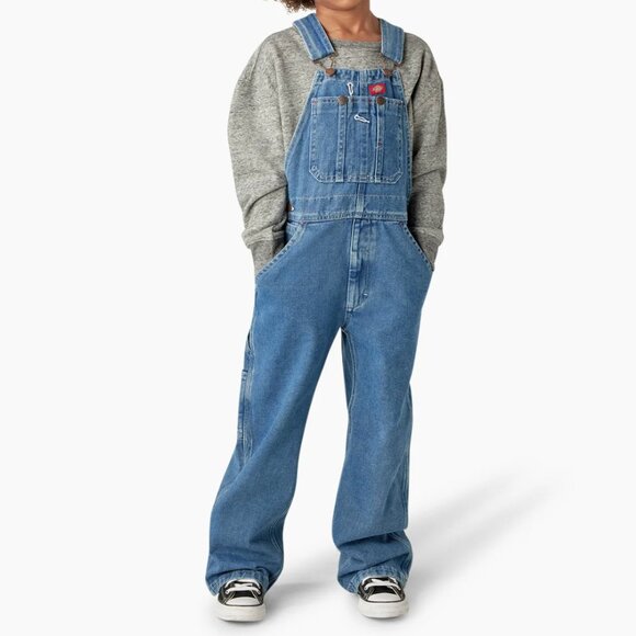 Dickie's Kids' Denim Overalls Sz XLR - Picture 1 of 15